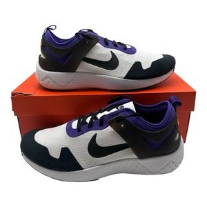 Nike‎ Air Zoom Lite QS Shoes Mens Sz 9 White Black Purple Sneakers 850560-105